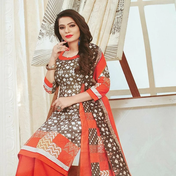 Buy Unstitched Branded Ladies Suit online from Agarwal cloth house