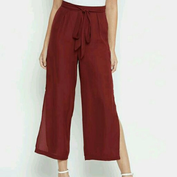 Buy ADDYVERO Women Peach Side Cut Trousers Online at Best Prices in India -  JioMart.