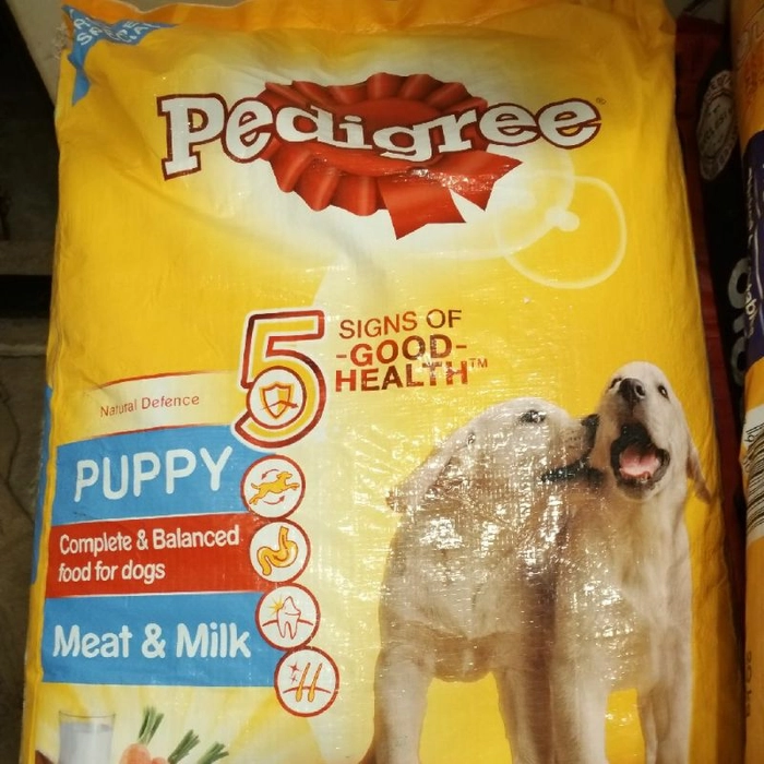 Pedigree puppy meat and hotsell milk 20kg dog food