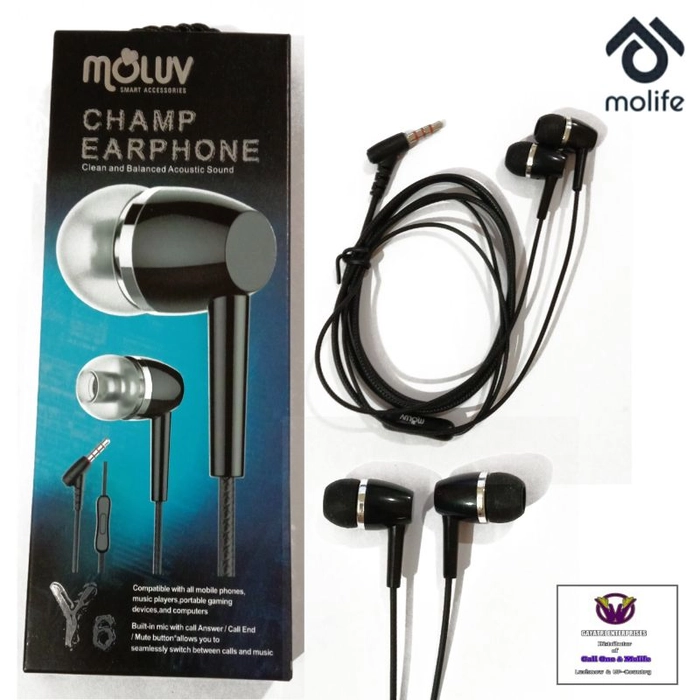 Buy Champ Earphone Y6 Moluv online from ACCESSORIES