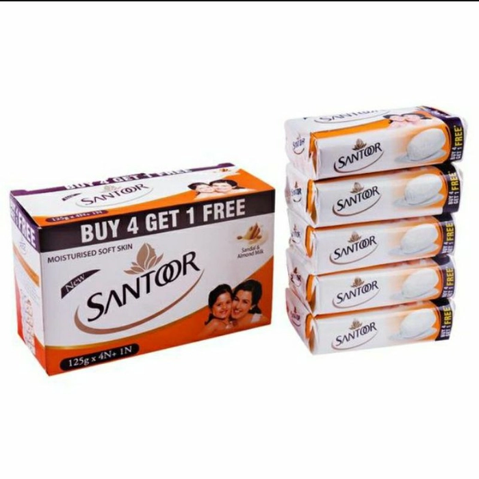 Santoor Sandal & Almond Milk Soap, 150g (Pack of 3) for Moisturised Soft  Skin : Amazon.in: Health & Personal Care