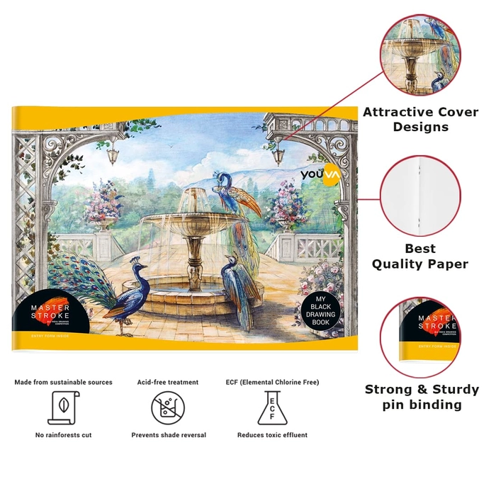 Buy Navneet Youva | Brown Cover Drawing Book for students and budding  artists (Small) | A4 size - 21 cm x 29.7 cm | 36 Pages | Pack of 4 Online  at Best Prices in India - JioMart.