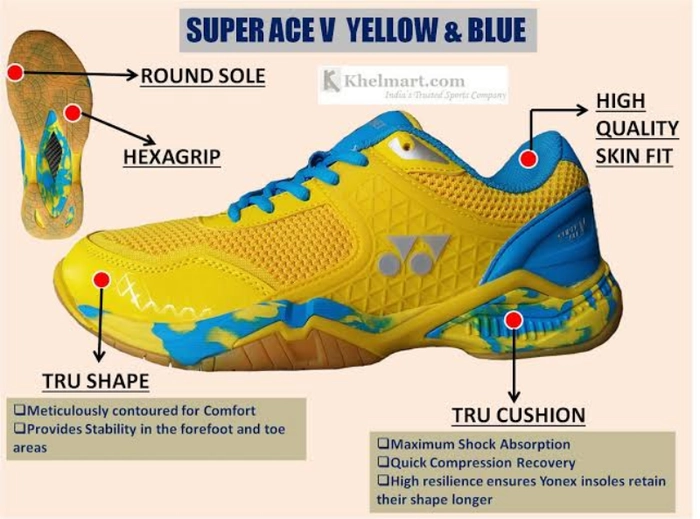 Yonex super ace deals v badminton shoes