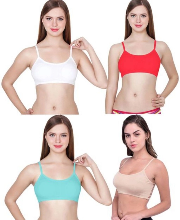 Lightly Padded Bra With Stylish (Pack of 4)