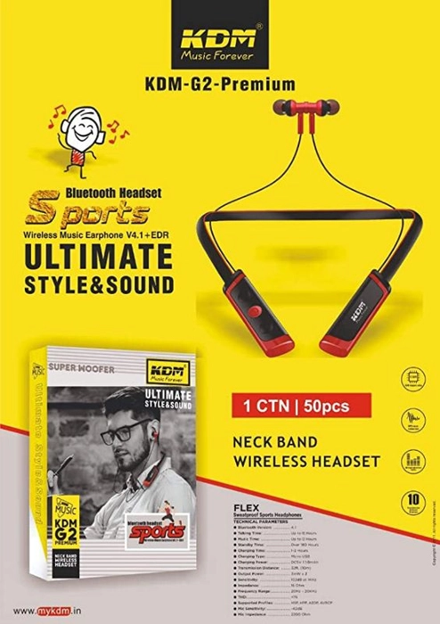 Kdm g2 best sale premium neckband headset