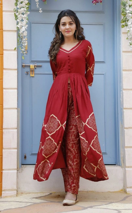 Long front slit kurti, Women's Fashion, Dresses & Sets, Dresses on Carousell
