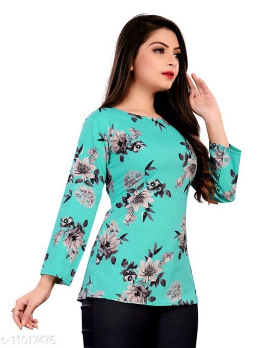 Catalog Name:*Fancy Retro Women Tops & Tunics*
Fabric: Crepe
Sleeve Length: Three-Quarter Sleeves
Pattern