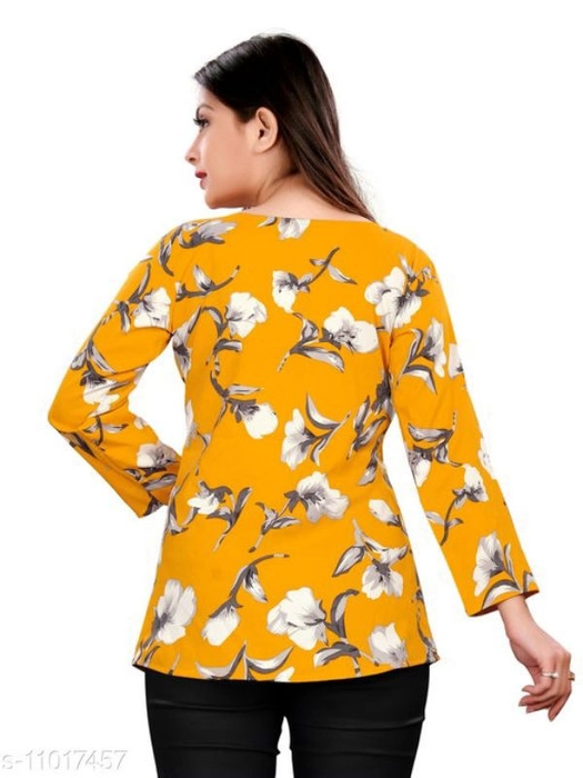 Catalog Name:*Fancy Retro Women Tops & Tunics*
Fabric: Crepe
Sleeve Length: Three-Quarter Sleeves
Pattern