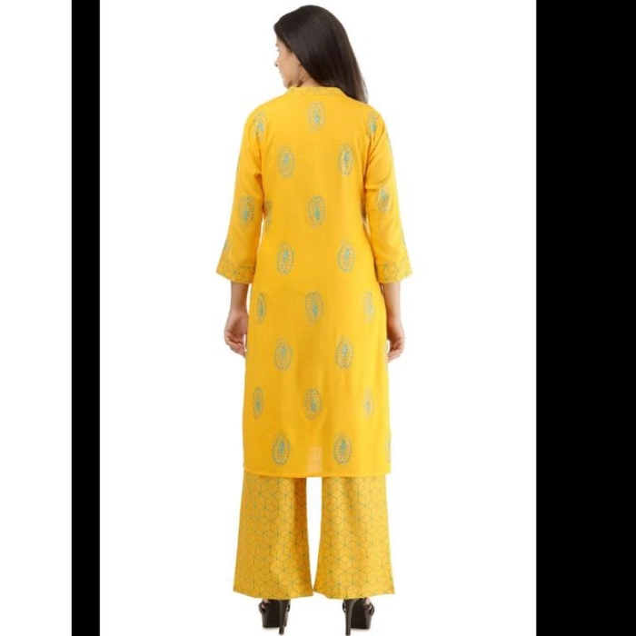 Chic Yellow Cut Sleeves Kurti stylish and versatile addition