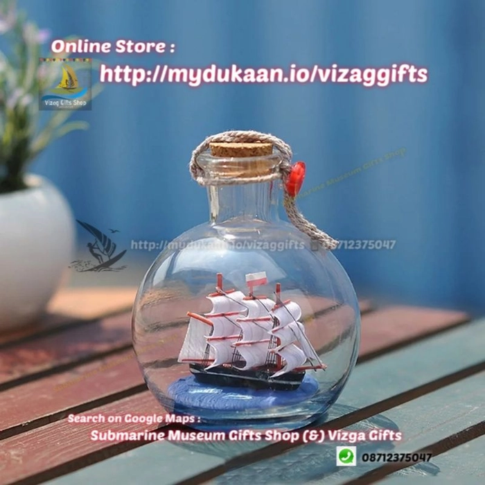 Buy SHIP in a Bottle...constitutionwooden Ship Inside a Glass Bottle With  Corkvintage 293 Online in India - Etsy