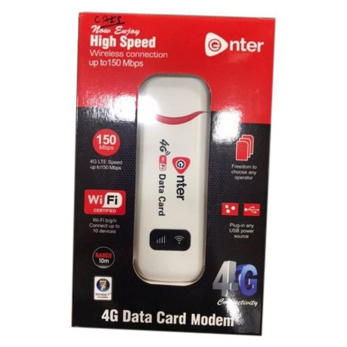 Enter E-D4G+ 150 mbps 4G LTE wifi Internet Unlocked USB Modem Data Card Dongle