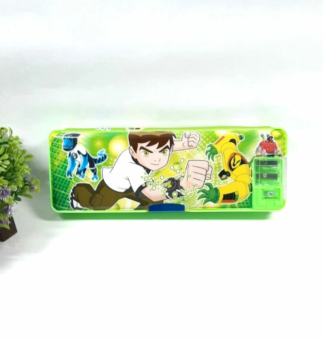 Ben10 Pencil Box with Light & Sharpner