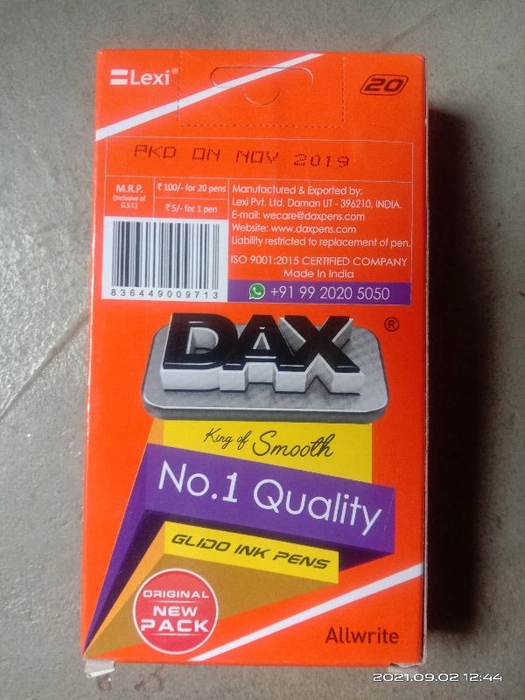 DAX BALL PEN 1 Pack 20 P