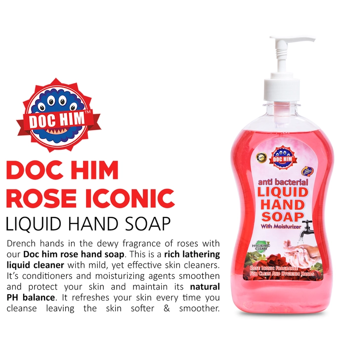 DOC HIM Liquid Hand Soap Rose 500 ML