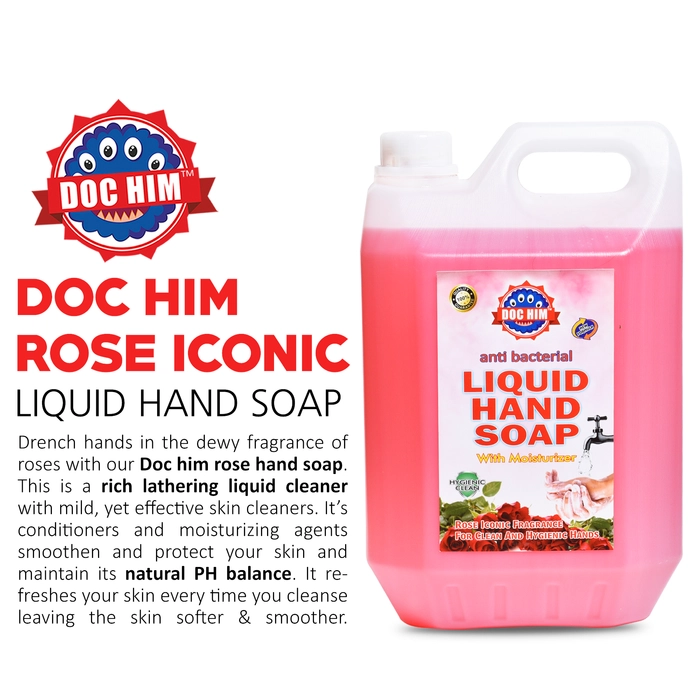 DOC HIM Liquid Hand Soap Rose 5 Ltr Can