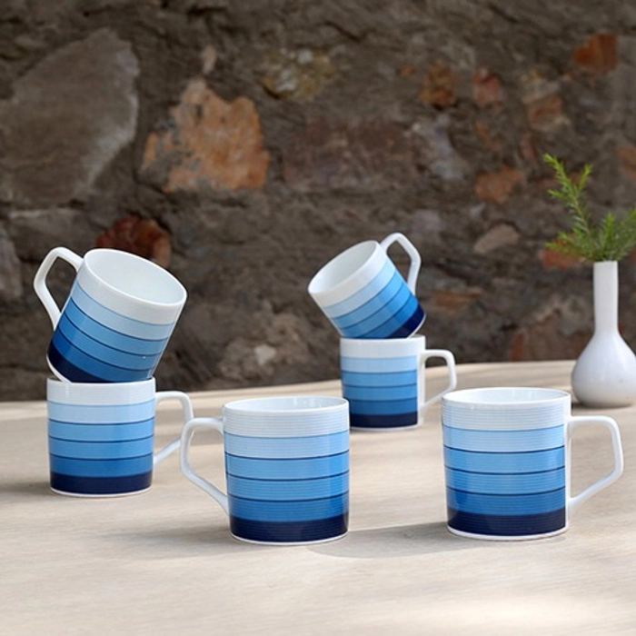 Modern Lines Cups | Set Of 6