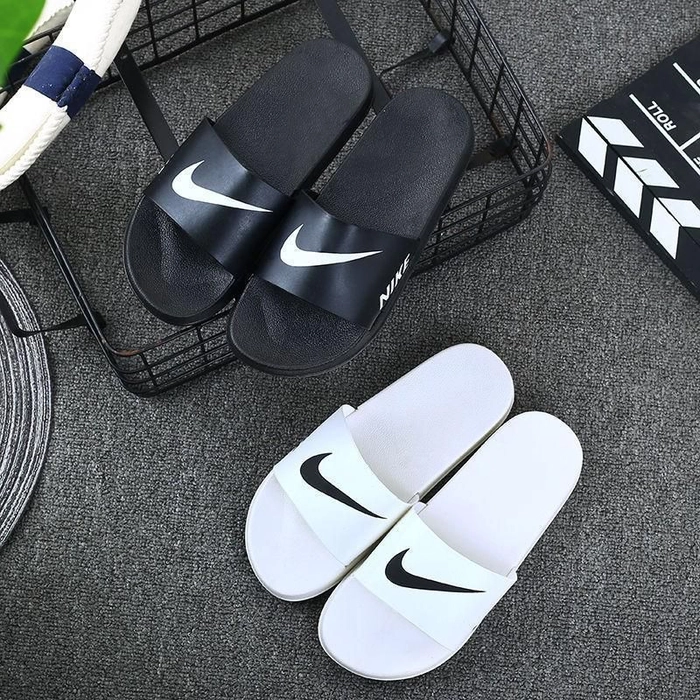 Mens nike slides discount white