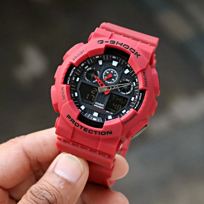 G shock ga 100 hot sale red