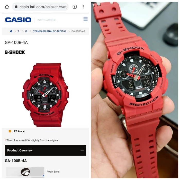 Casio g shock red hot sale watch