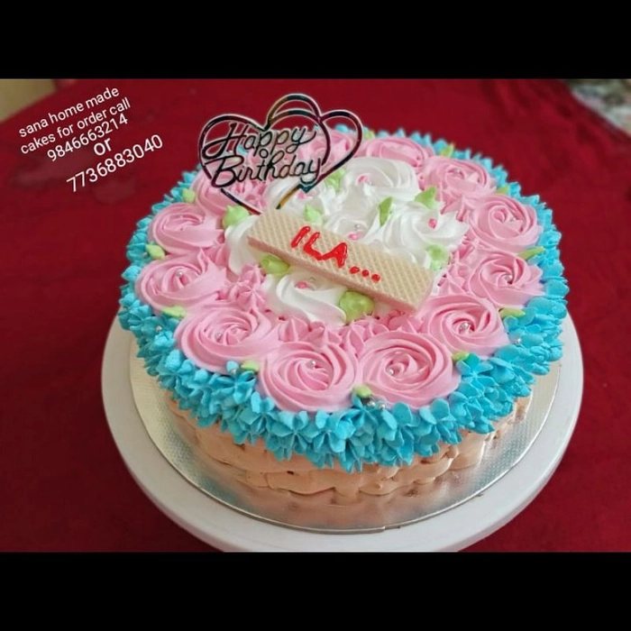 Beautiful sana name cake decoration - YouTube