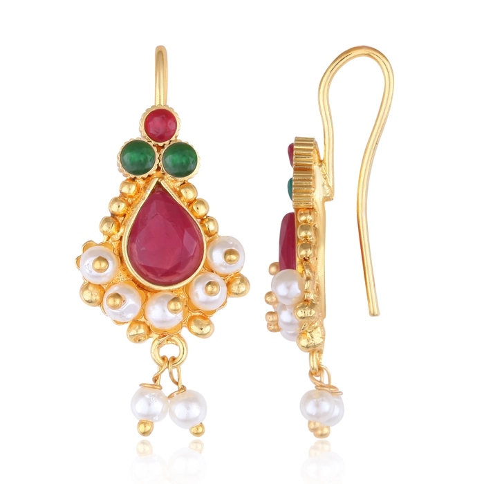 Vayaka - Traditional bugadi peacock shaped earrings with... | Facebook