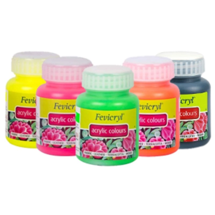 Pidilite Fevicryl Acrylic Neon Colour (500 ml, Pink)