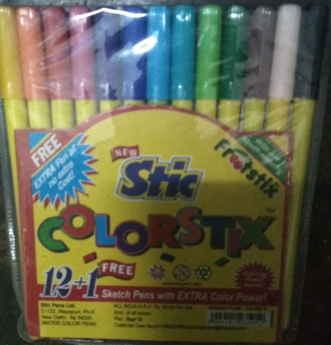 Stic Colorstix Sketch Pens Pack of 12 Multicolour Online in India