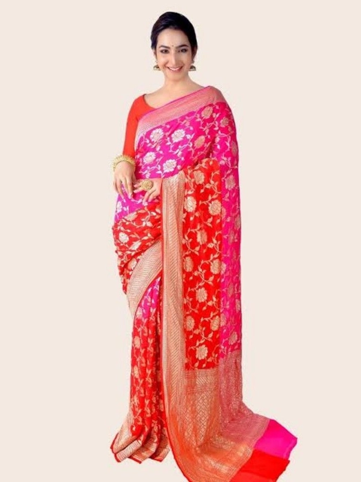 PURE VISCOSE GEORGETTE ZARI SAREES