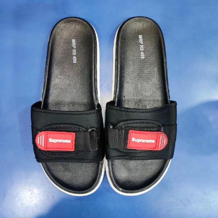 Buy Black Supreme flip flop online from Anand Boot House