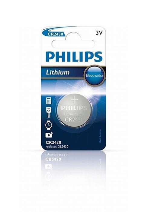 PILE CR2430 3V PHILIPS LITHIUM B1 (4895229106192)° – Maddis