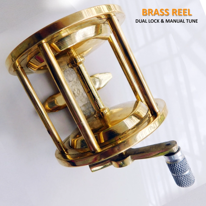 Buy Brass Reel Dual Bar with Manual Tuning 3.5 inch Fishing Reel
