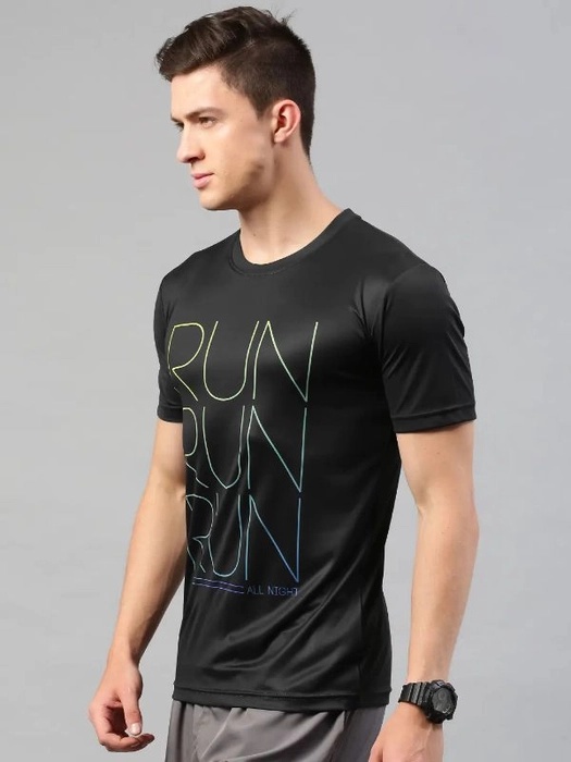 HRX by Hrithik Roshan
Men Black Printed Round Neck Active RAPID-DRY T-Shirt