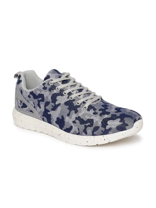 Flying Machine-
Men Navy Blue & Grey Camouflage Print Sneakers