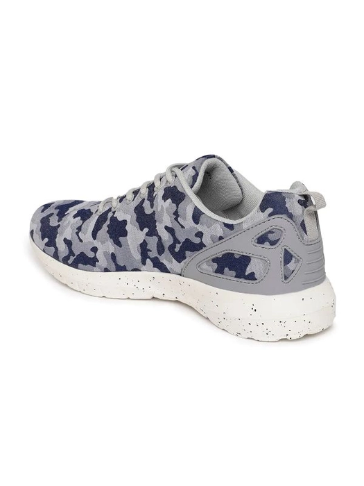 Flying Machine-
Men Navy Blue & Grey Camouflage Print Sneakers