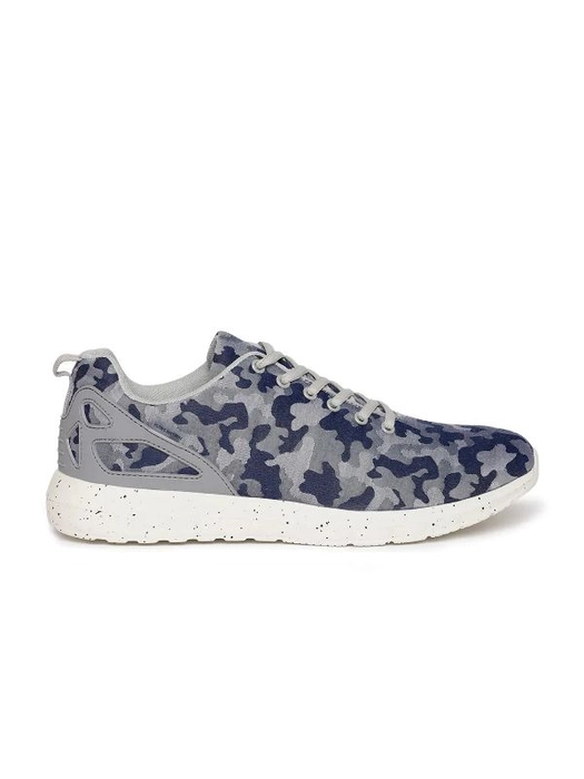 Flying Machine-
Men Navy Blue & Grey Camouflage Print Sneakers