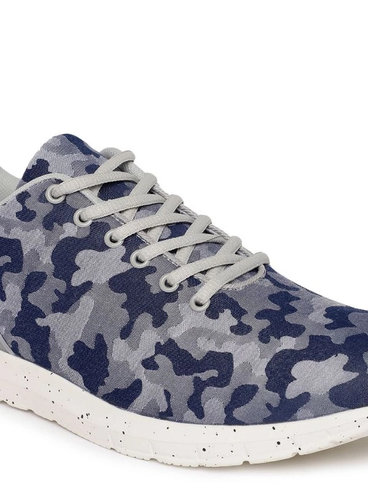 Flying Machine-
Men Navy Blue & Grey Camouflage Print Sneakers