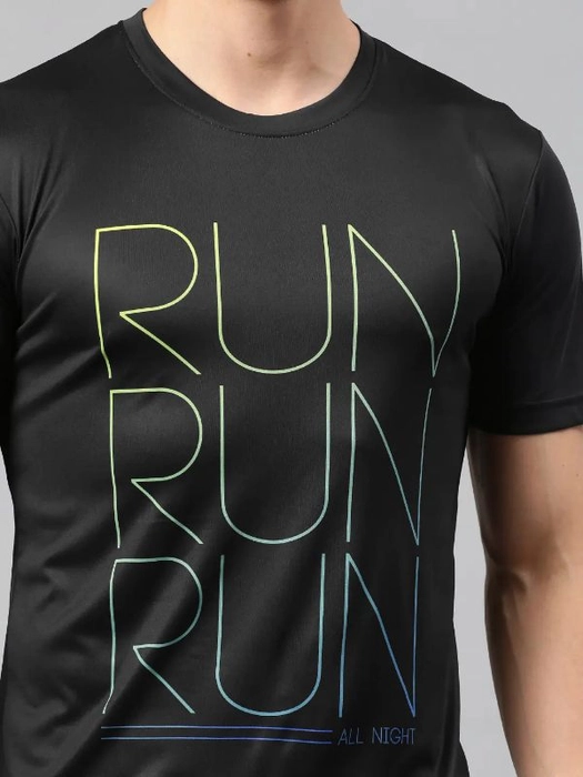 HRX by Hrithik Roshan
Men Black Printed Round Neck Active RAPID-DRY T-Shirt