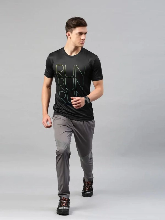 HRX by Hrithik Roshan
Men Black Printed Round Neck Active RAPID-DRY T-Shirt