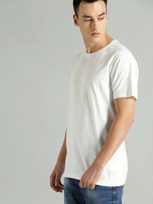 Roadster-Men White Pure Cotton T-shirt