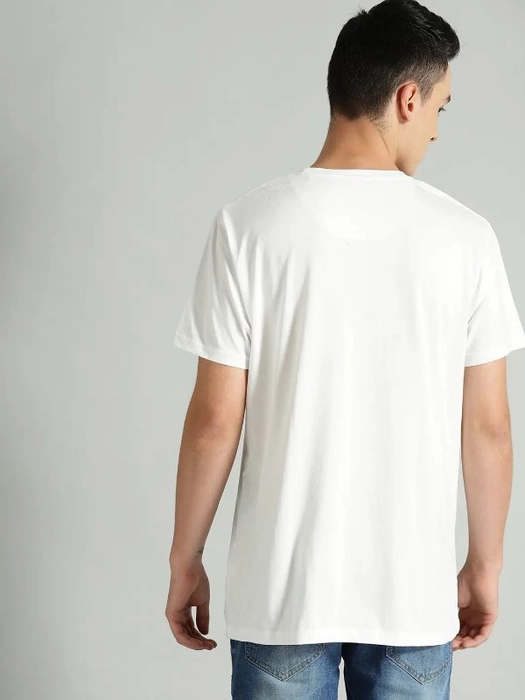 Roadster-Men White Pure Cotton T-shirt