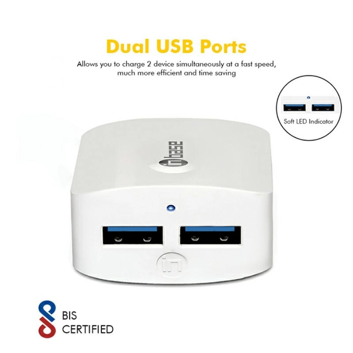 Dual USB Charger Type C