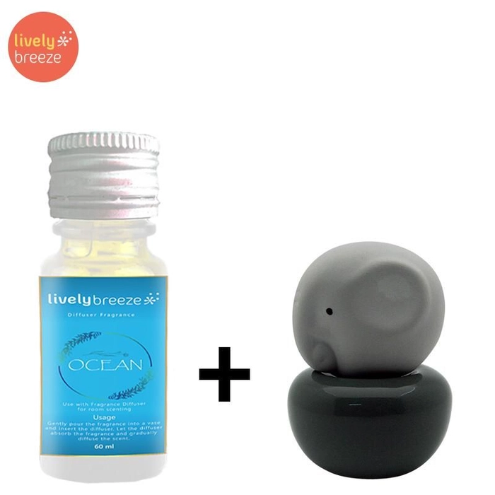 Elephant Car Diffuser & 60ml Fragrance Oil
