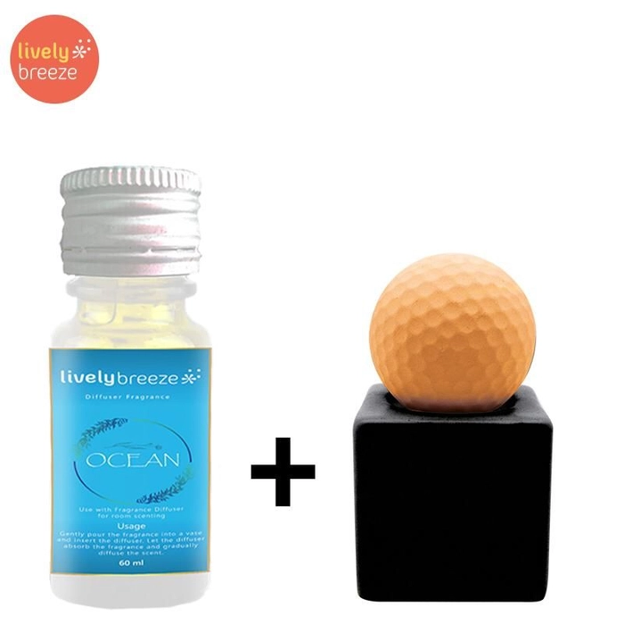Golf Ball Orange Car Diffuser & 60ml Fragrance Oil
