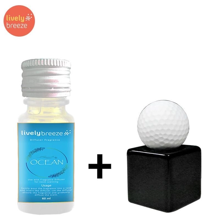 Golf Ball White Car Diffuser & 60ml Fragrance Oil