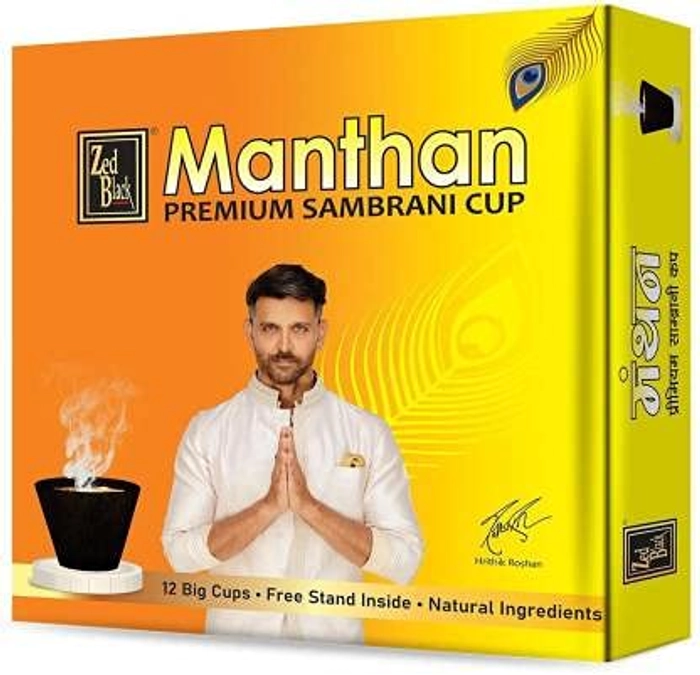 Zed Black Manthan Premium Sambrani Cups for Puja for Everyday Use