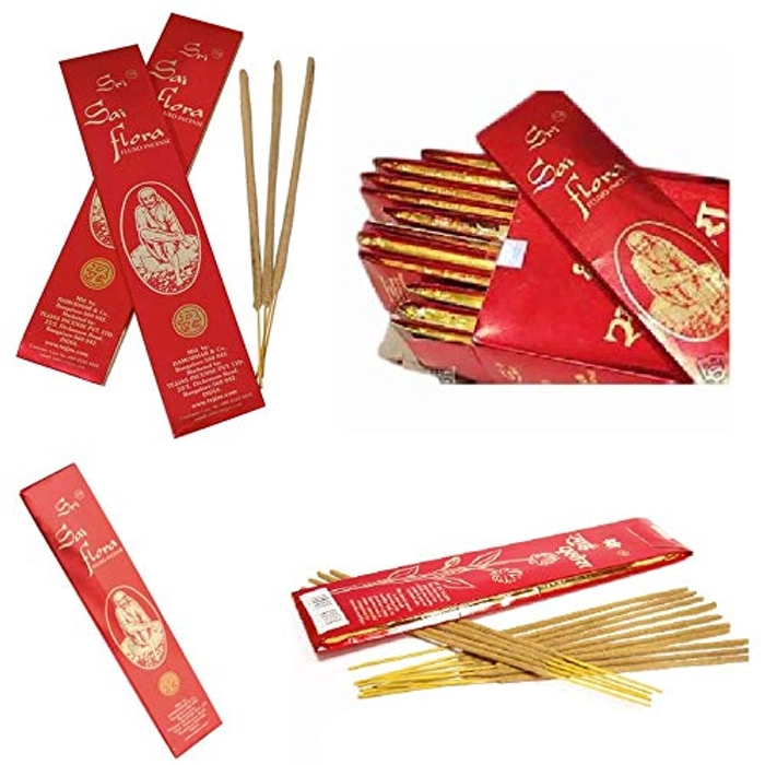 Damodar Sri Sai Flora Agarbatti (25 g, Red) - Pack of 40