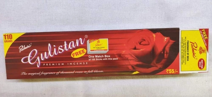 Padmini Gulistan Rose Fragrance agarbattis, 65-75 Units/Per Pkt