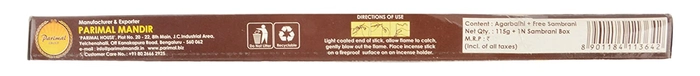 Parimal Bamboo Bharat Vasi Aromatic Agarbatti (15 cm, 115 g, Black)