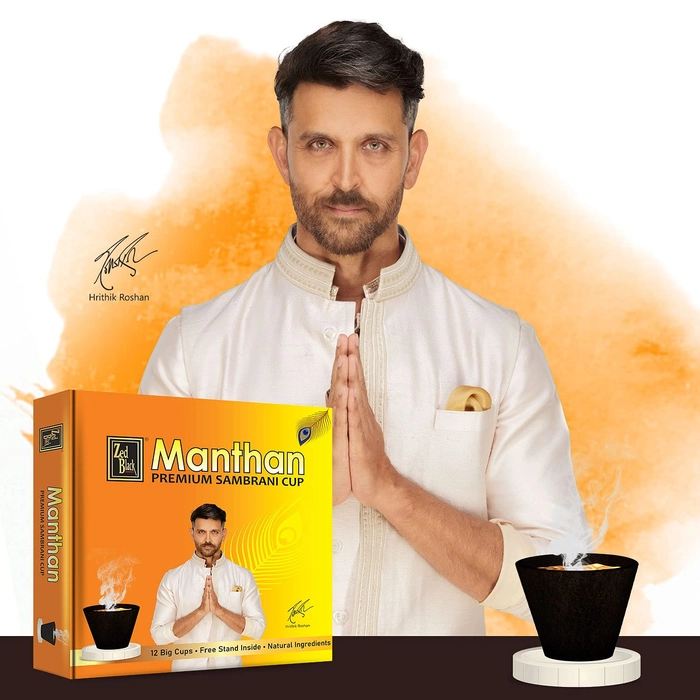 Zed Black Manthan Premium Sambrani Cups for Puja for Everyday Use