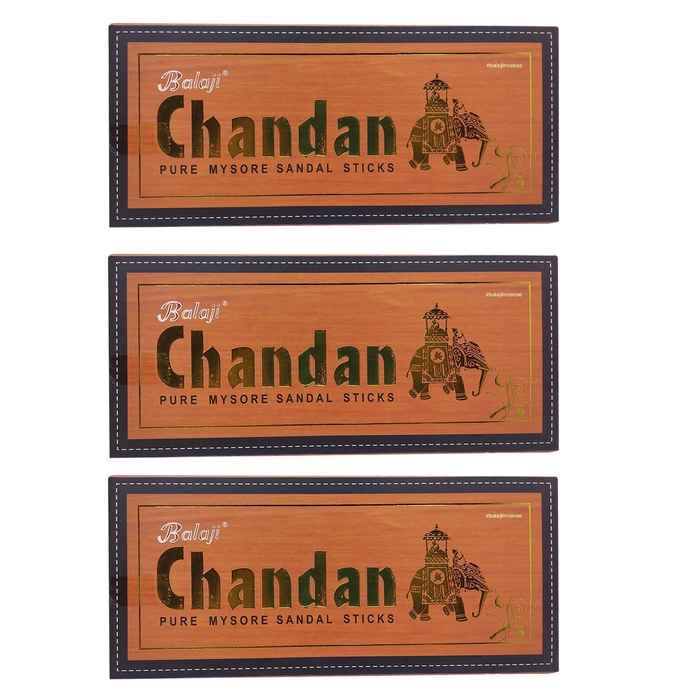Balaji Chandan - Pure Mysore Sandal Incense Sticks - 25 Sticks